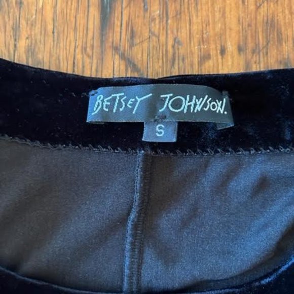 Vintage Betsey Johnson Black Velvet Dress - Picture 9 of 11